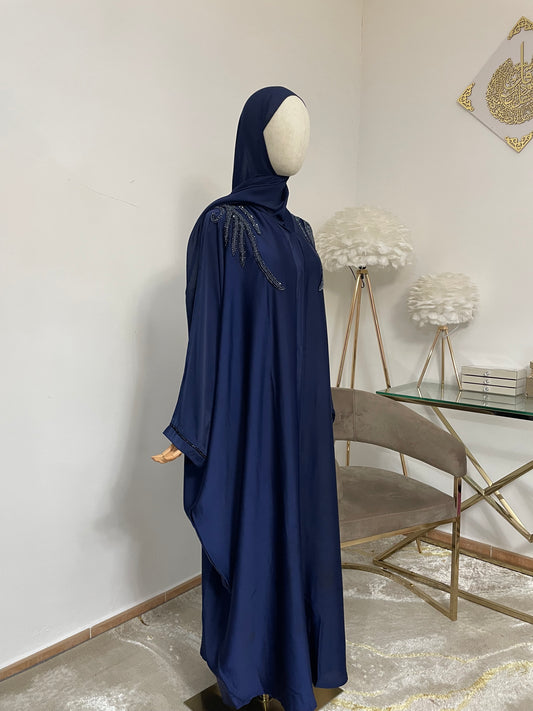 Abaya Farasha Azul Marino