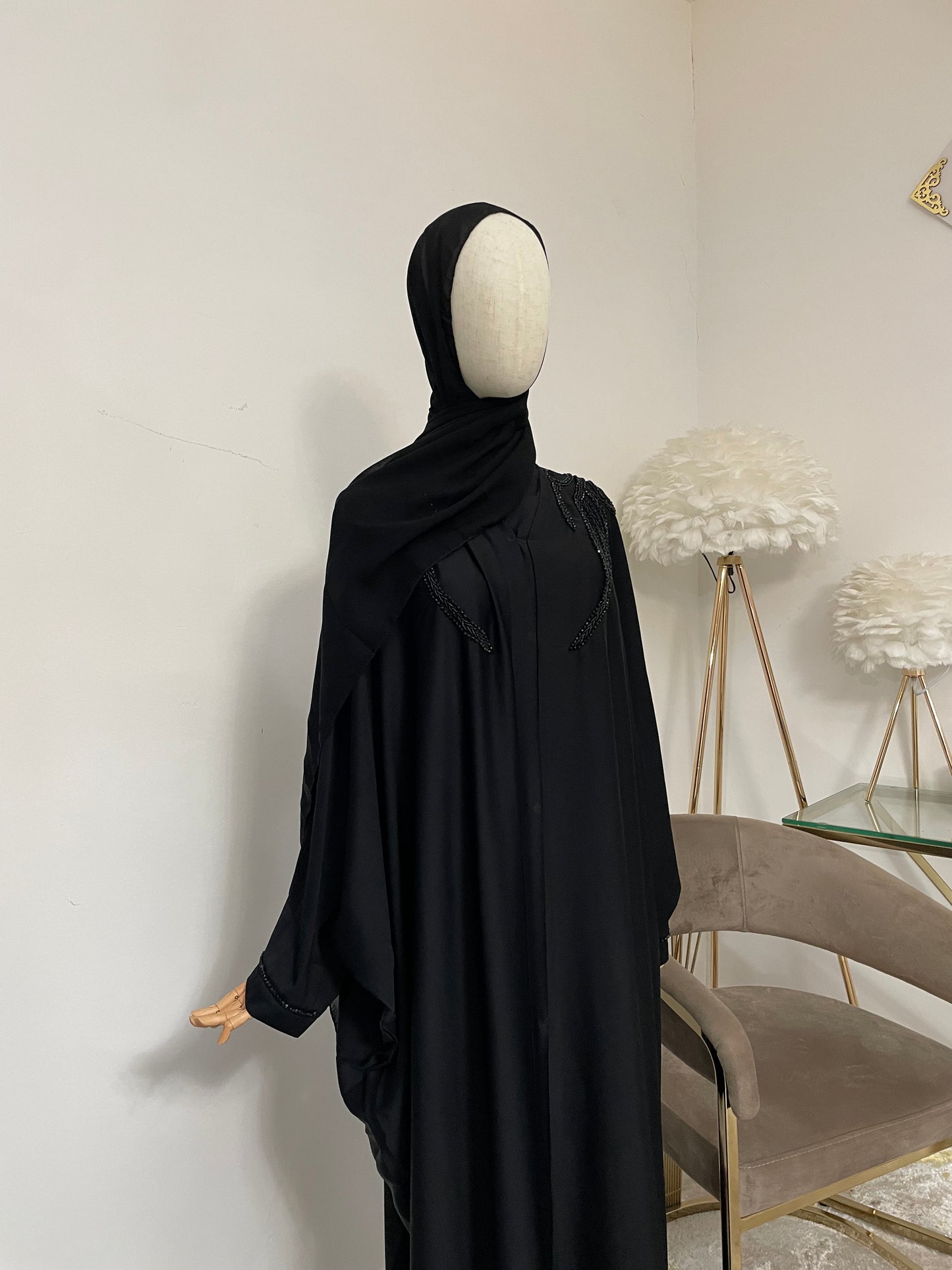 Abaya Farasha Negra