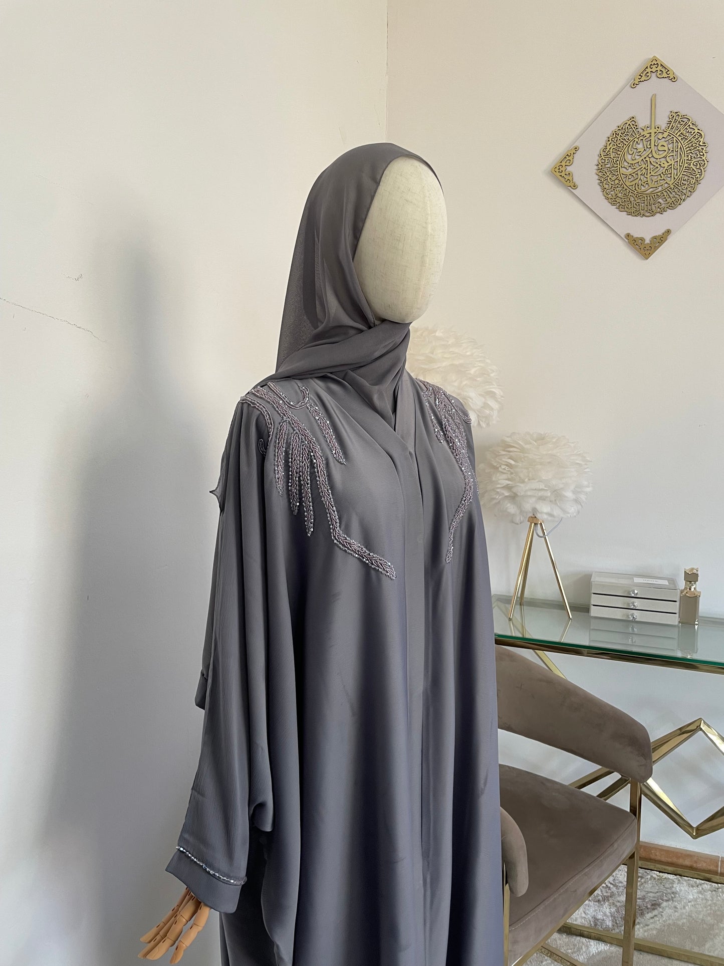 Abaya Farasha Gris