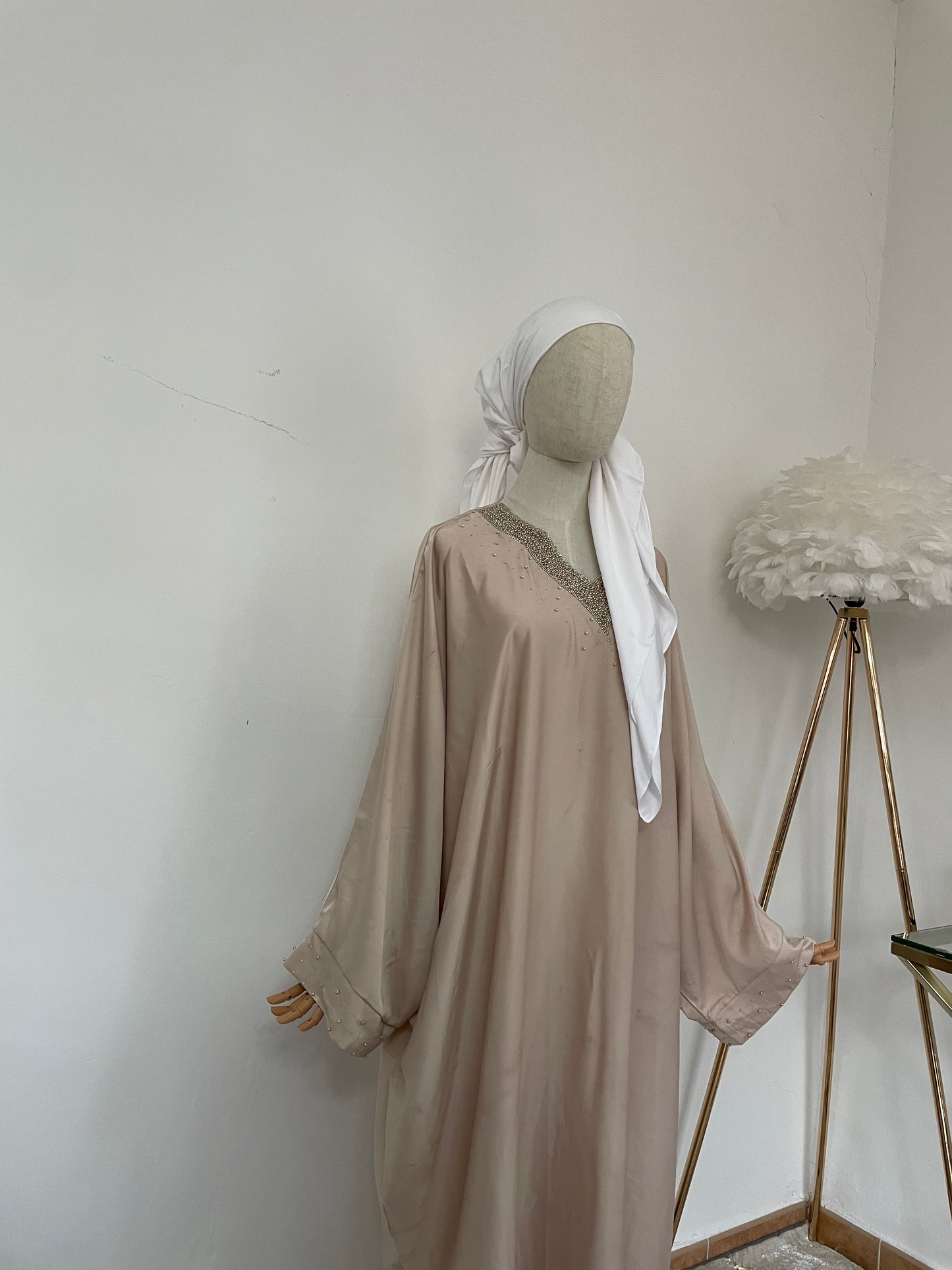 Abaya Qamar - Crema