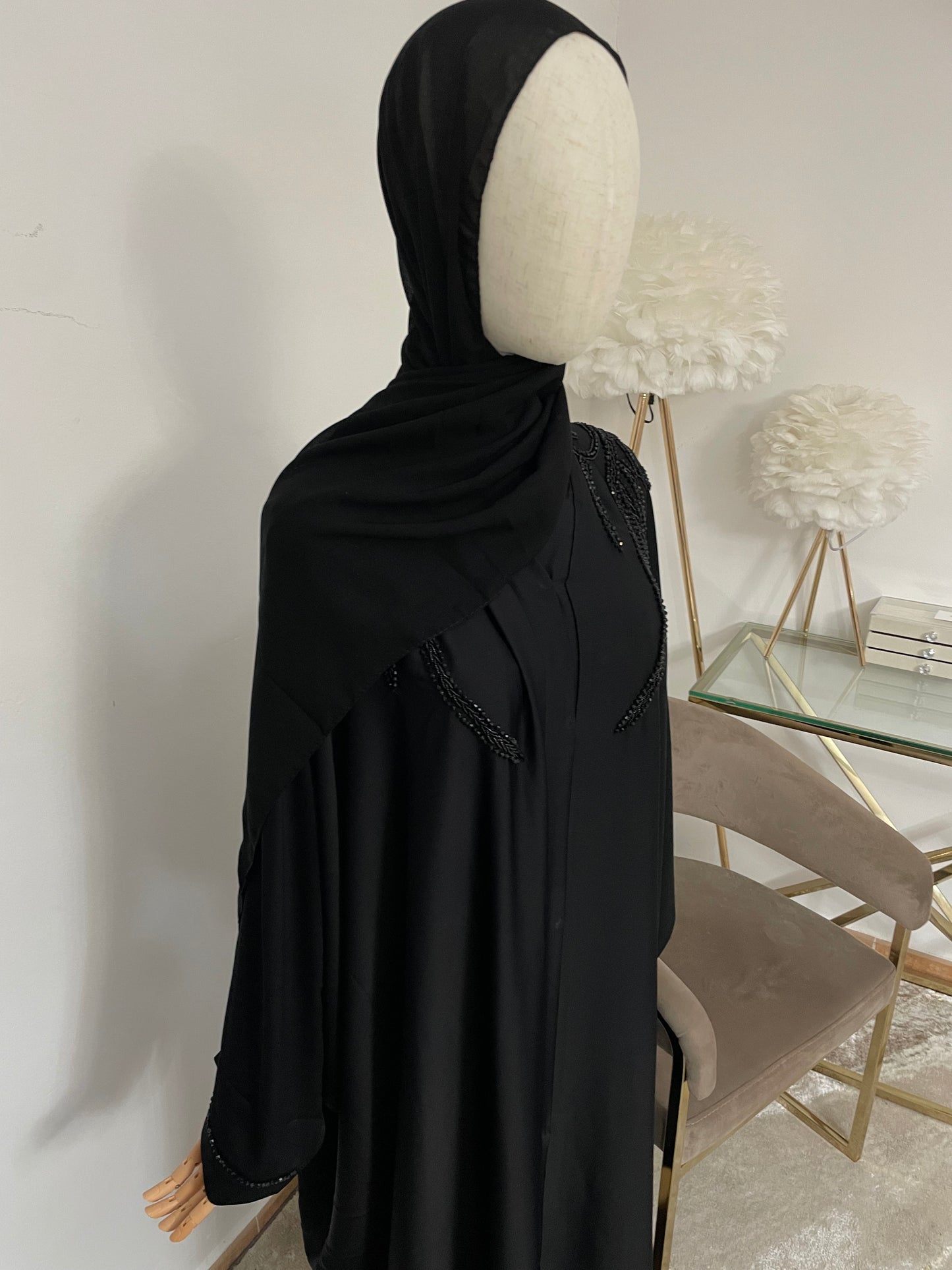 Abaya Farasha Negra