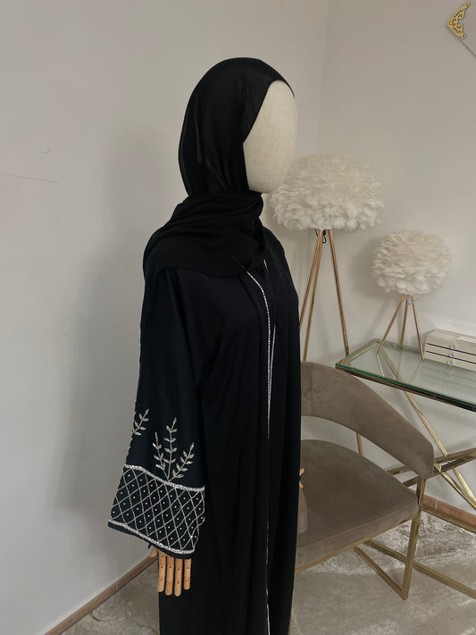 Abaya Perlas Negro