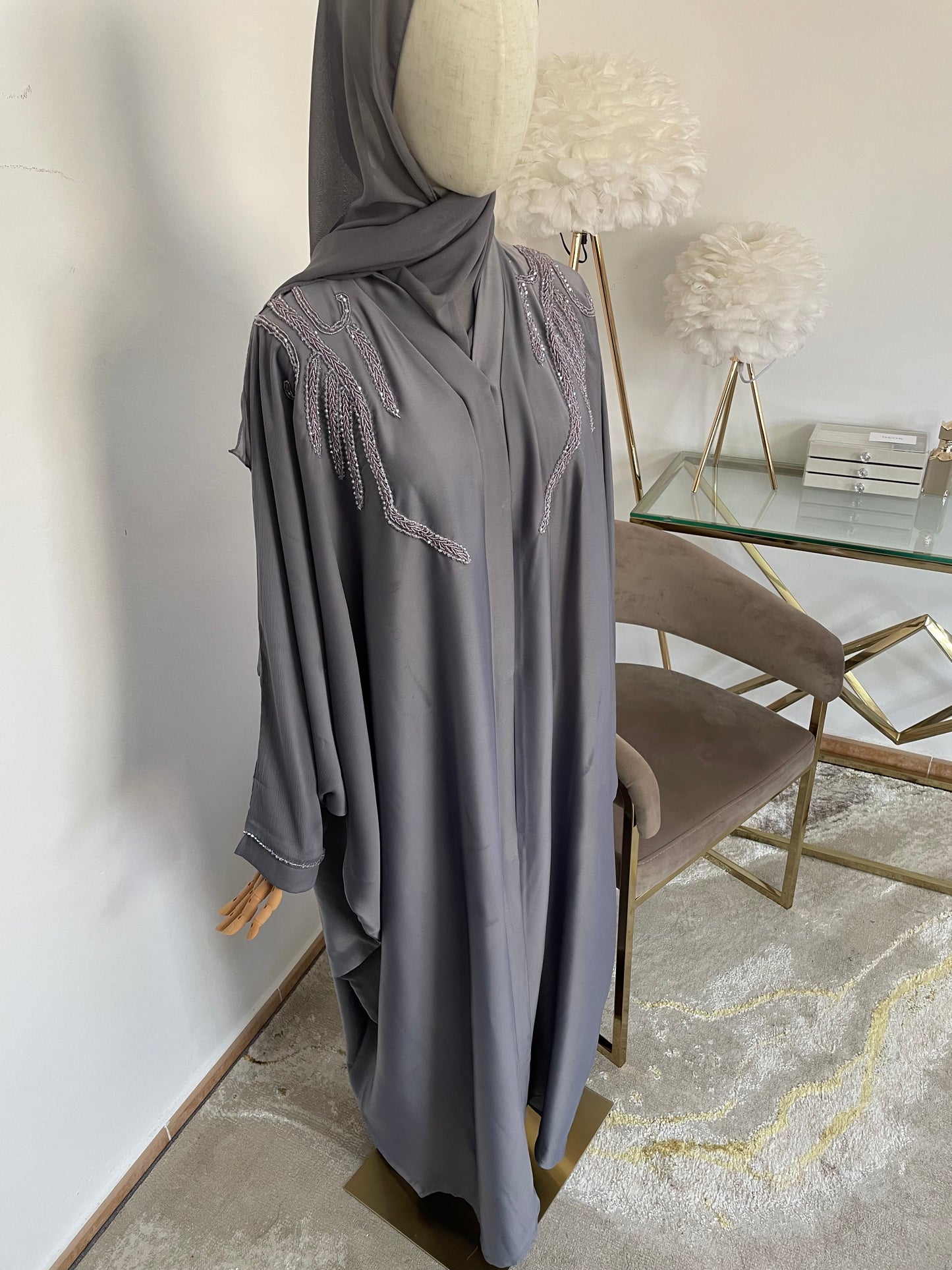 Abaya Farasha Gris