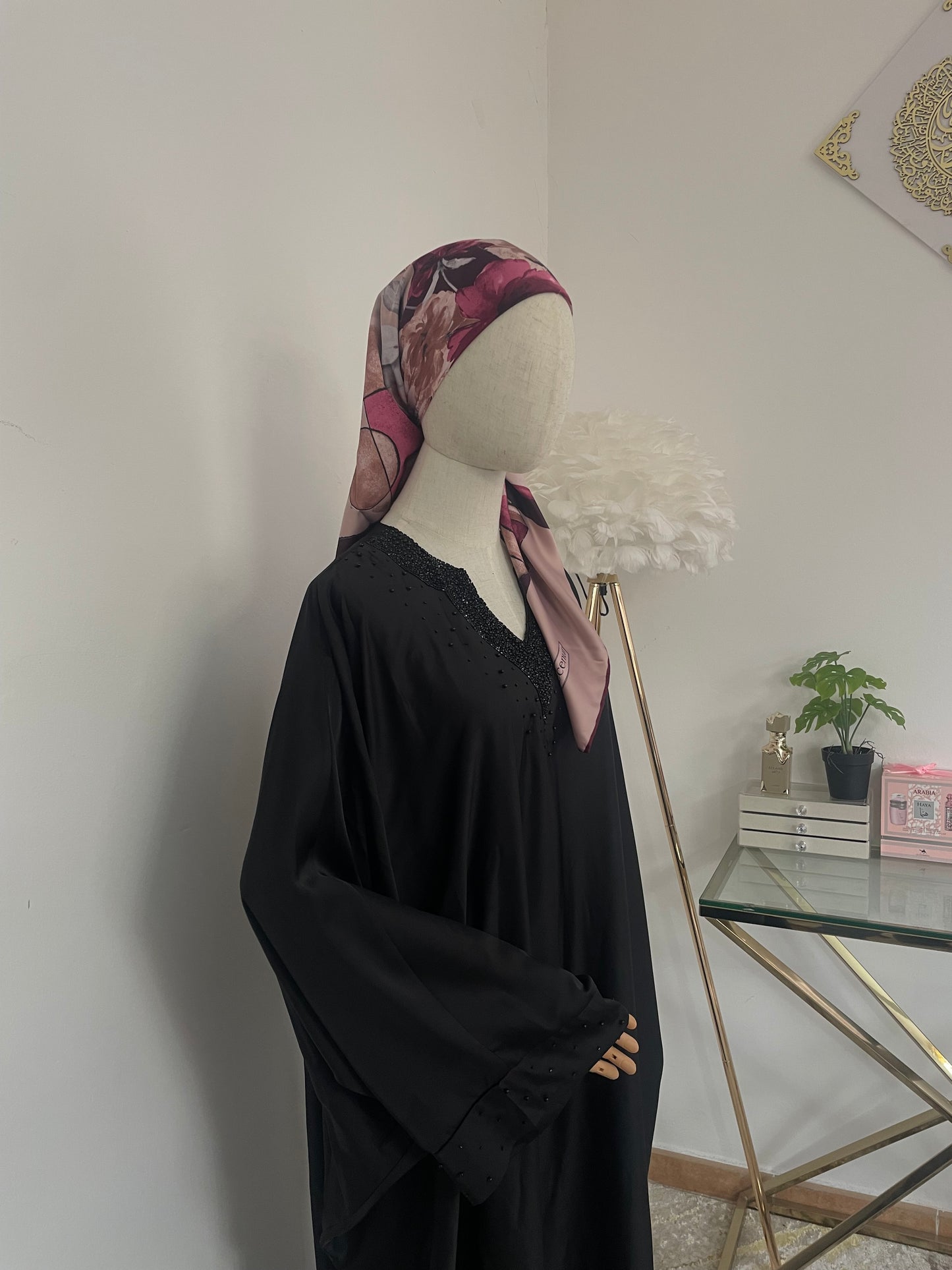 Abaya Qamar - Negro