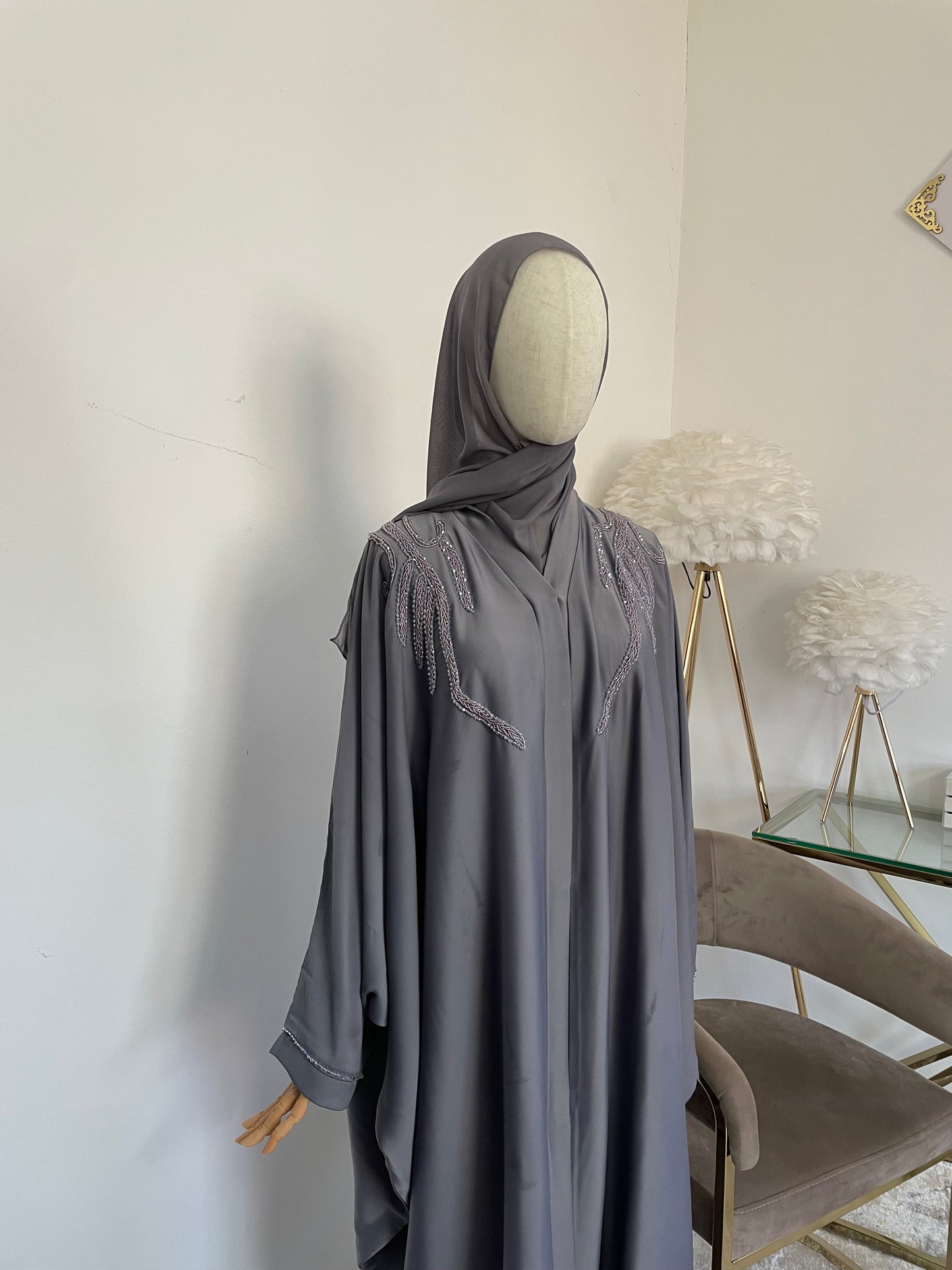 Abaya Farasha Gris