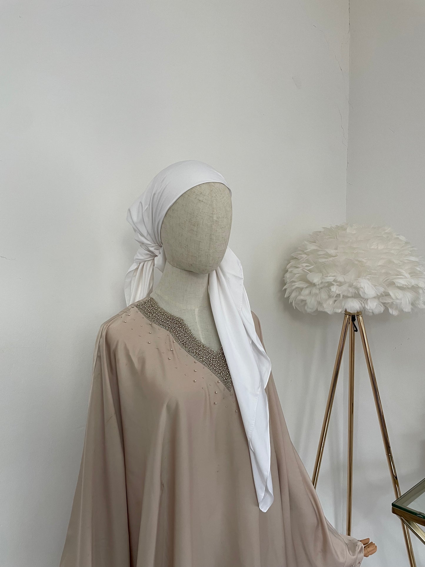 Abaya Qamar - Crema