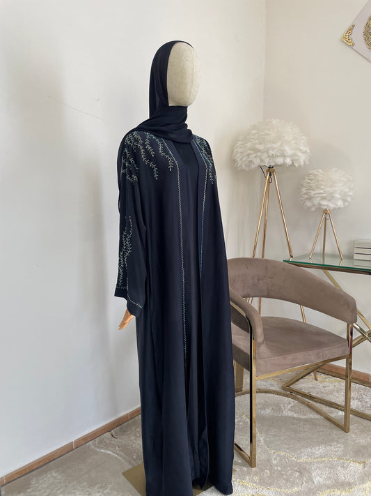 Abaya Dubai Azul Marino