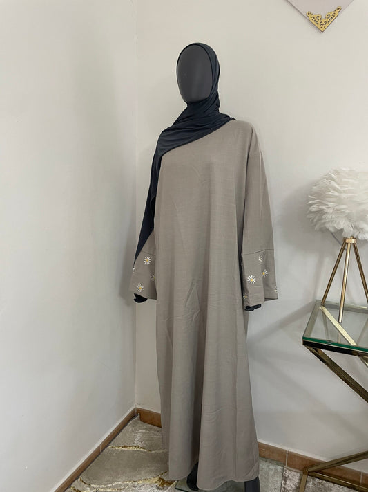 Abaya Margarita Gris